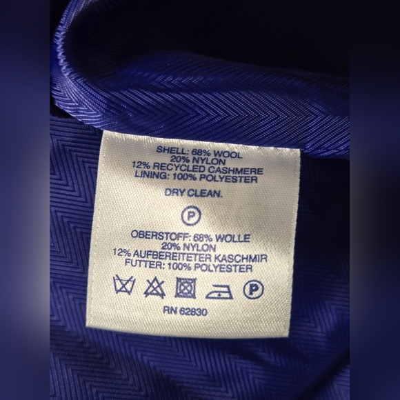 Lands' End 22W Luxe Wool Swing Coat Purple New - Picture 7 of 12